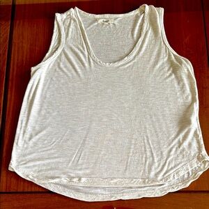 Madewell Cream Sleeveless Relaxed Tank Top